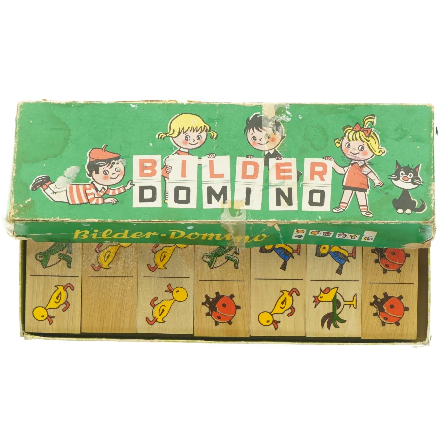 Retro Bilder-Domino Spil (str. 25 x 8,5 cm)