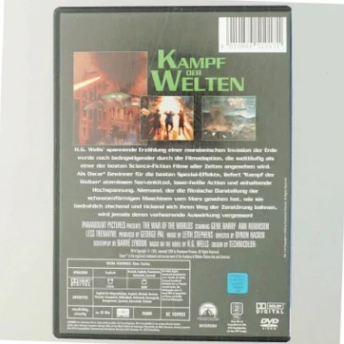 The War of the Worlds (1954) (DVD) fra Paramount Pictures (Tysk cover, DK undertekster)