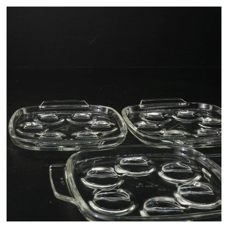 6 stk. Pyrex snegle tallerkener (str. 14 x 14 cm)