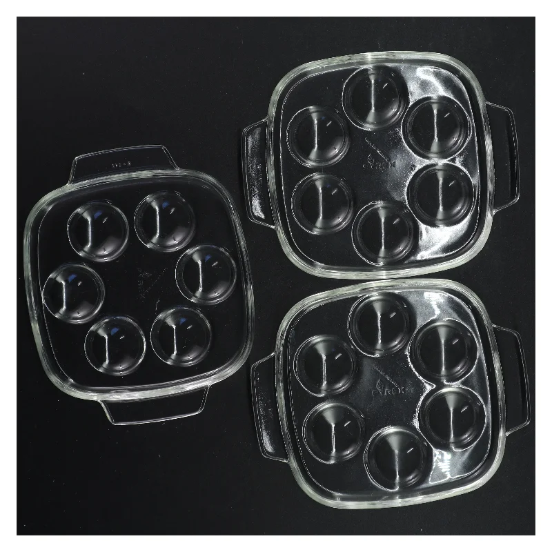 6 stk. Pyrex snegle tallerkener (str. 14 x 14 cm)