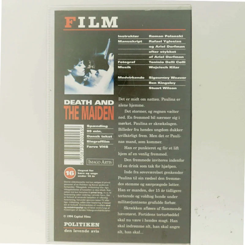 Death and the maiden (vhs)