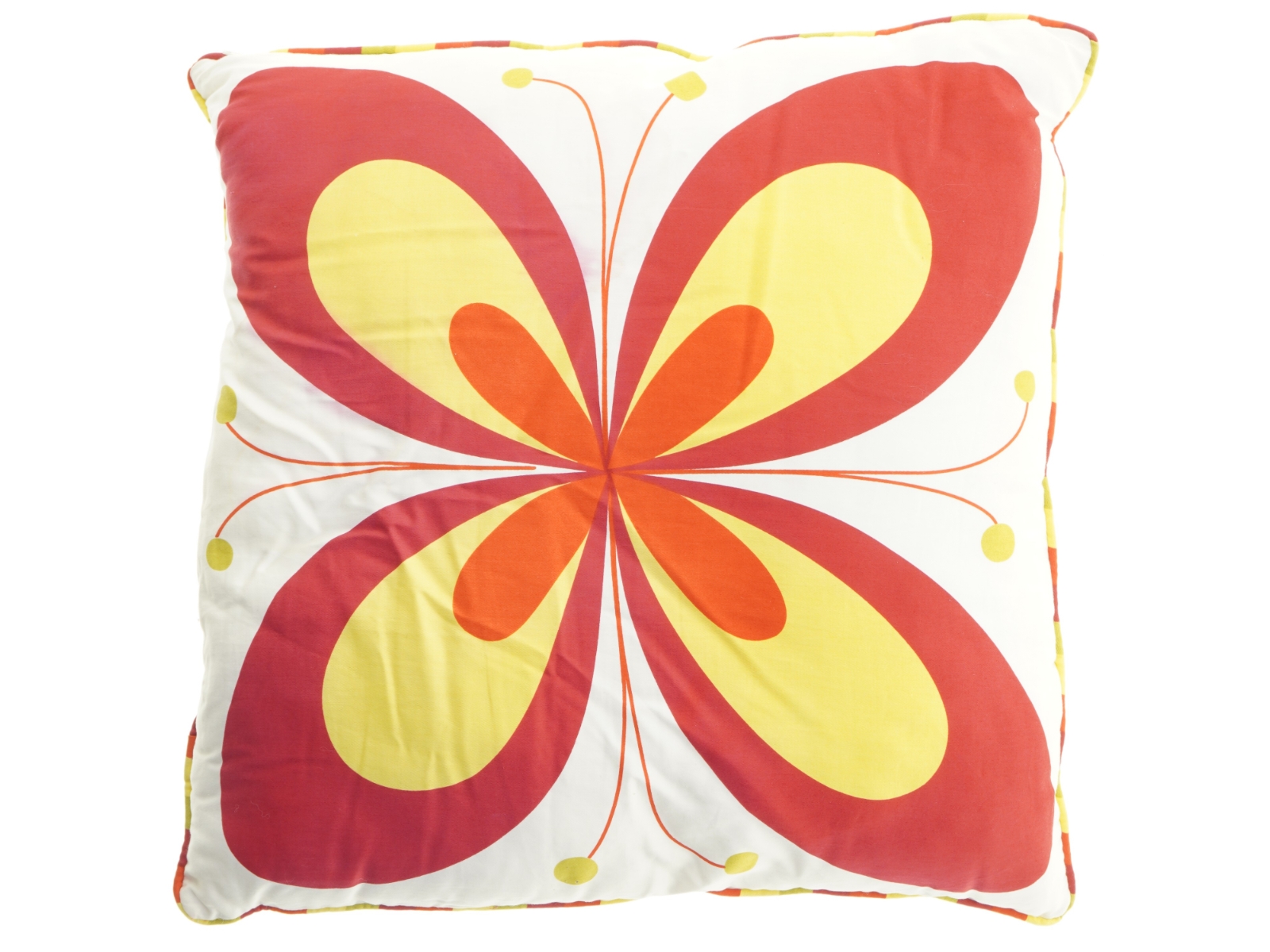 Dekorativ pude med blomstermotiv (str. 44x44 cm)