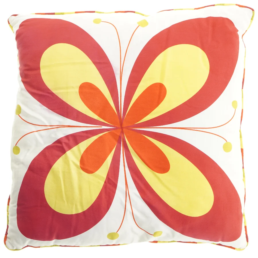 Dekorativ pude med blomstermotiv (str. 44x44 cm)