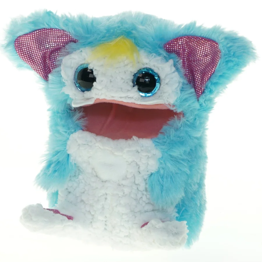Interaktivt plysbamse legetøj fra Takara Tomy (str. 17x14x10 cm)