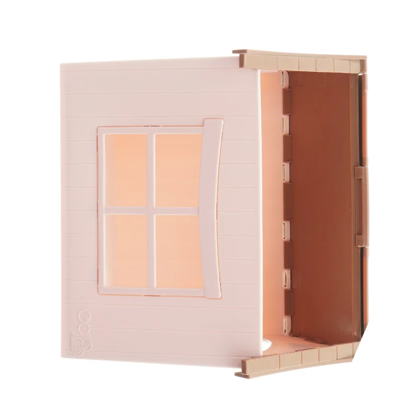 Hundehus med hunde og tilbehør fra Our Generation (str. 25 x 17 x 26 cm)