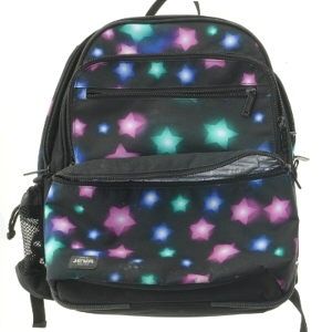 Rygsæk med stjerneprint fra Jeva (str. 42x39 cm)