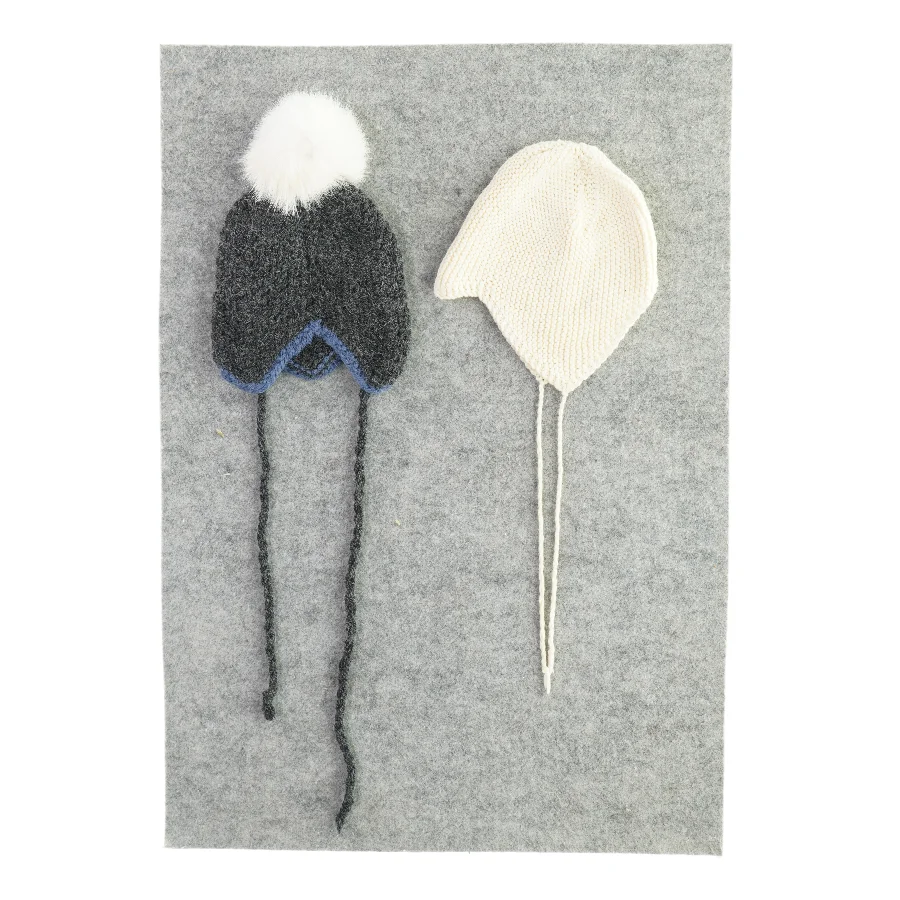 Huer U´(2 stk.) fra Ukendt (str. LB: 18x15 og 20x17)