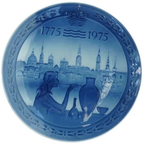 Royal Copenhagen Jubilæumsplatte fra Royal Copenhagen (str. Diameter 18 cm)