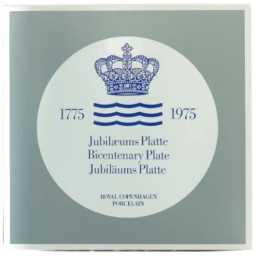 Royal Copenhagen Jubilæumsplatte fra Royal Copenhagen (str. Diameter 18 cm)