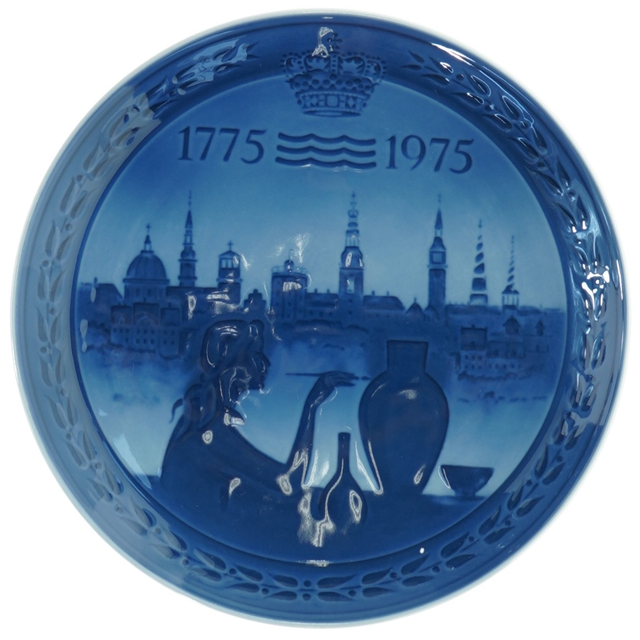 Royal Copenhagen Jubilæumsplatte fra Royal Copenhagen (str. Diameter 18 cm)