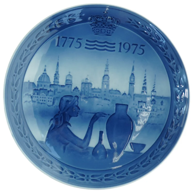 Royal Copenhagen Jubilæumsplatte fra Royal Copenhagen (str. Diameter 18 cm)