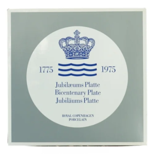 Royal Copenhagen Jubilæumsplatte fra Royal Copenhagen (str. Diameter 18 cm)