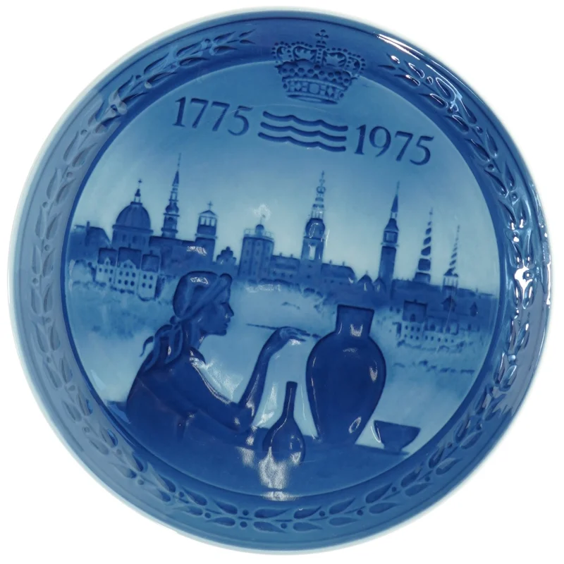 Royal Copenhagen Jubilæumsplatte fra Royal Copenhagen (str. Diameter 18 cm)