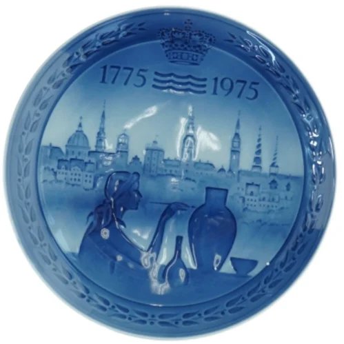 Royal Copenhagen Jubilæumsplatte fra Royal Copenhagen (str. Diameter 18 cm)