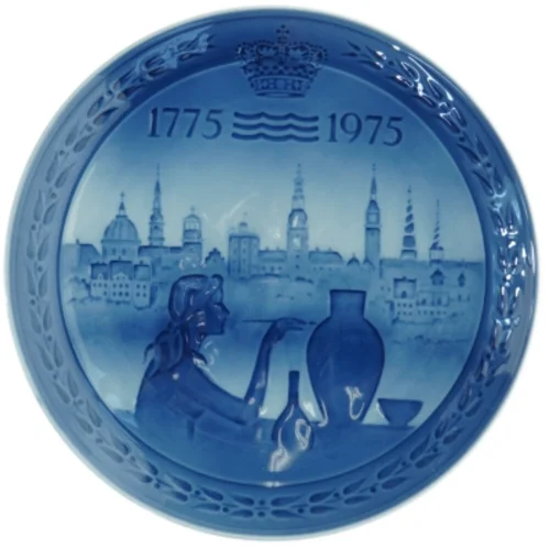 Royal Copenhagen Jubilæumsplatte fra Royal Copenhagen (str. Diameter 18 cm)