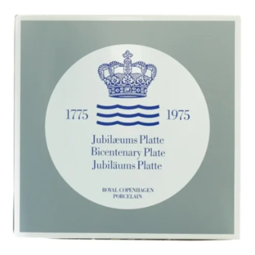 Royal Copenhagen Jubilæumsplatte fra Royal Copenhagen (str. Diameter 18 cm)
