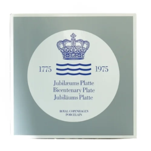 Royal Copenhagen Jubilæumsplatte fra Royal Copenhagen (str. Diameter 18 cm)