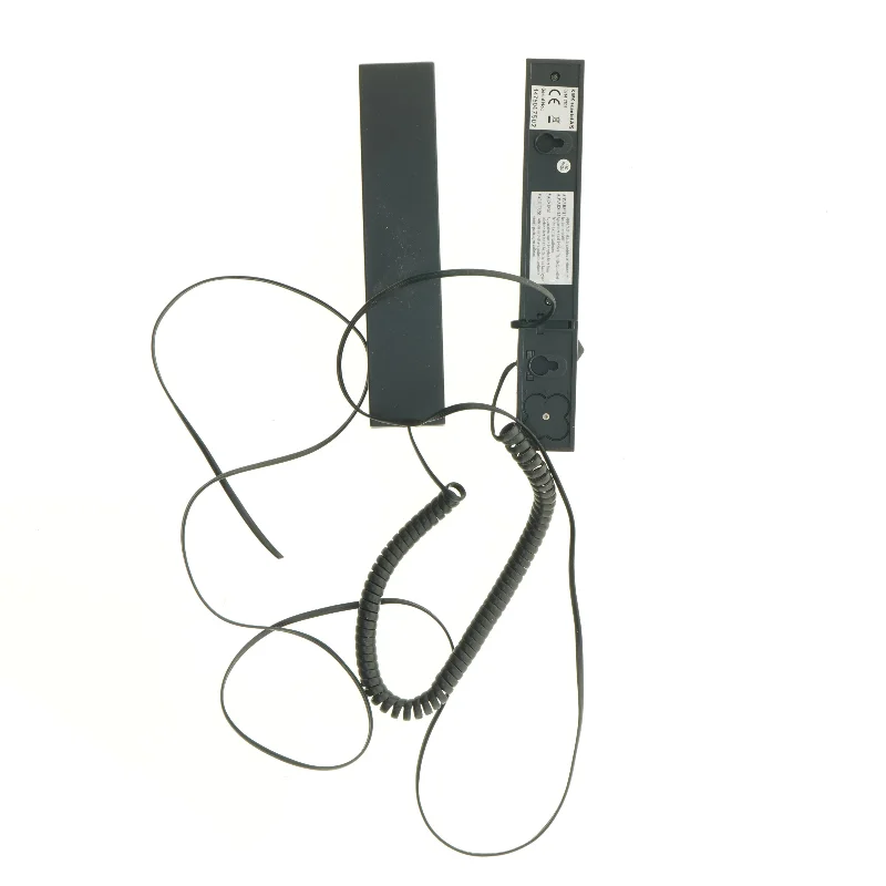 Sort fastnettelefon til væg (str. 23 x 5 cm)