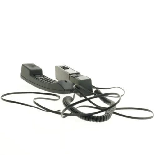 Sort fastnettelefon til væg (str. 23 x 5 cm)