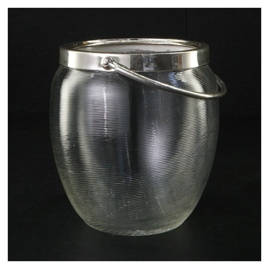 Glasspand med hank (str. 14 x 13 cm)