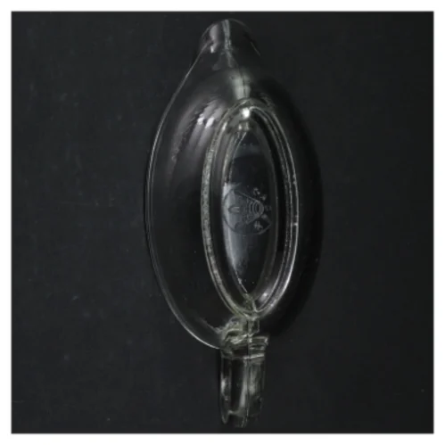 Gennemsigtig glas saucebåd fra Pyrex (str. 17 x. 7 cm)