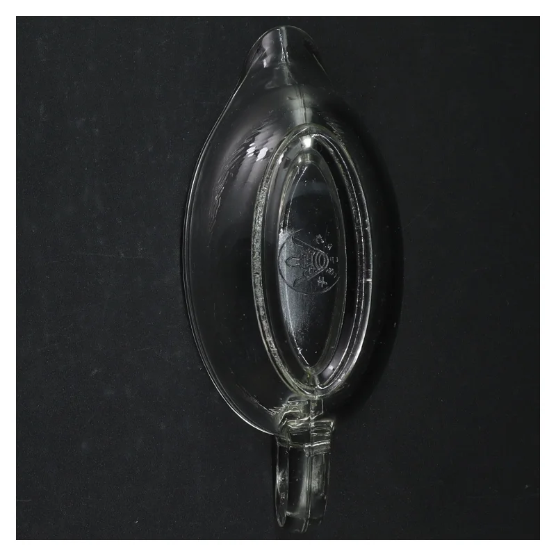 Gennemsigtig glas saucebåd fra Pyrex (str. 17 x. 7 cm)