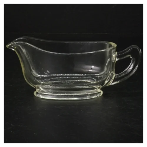 Gennemsigtig glas saucebåd fra Pyrex (str. 17 x. 7 cm)