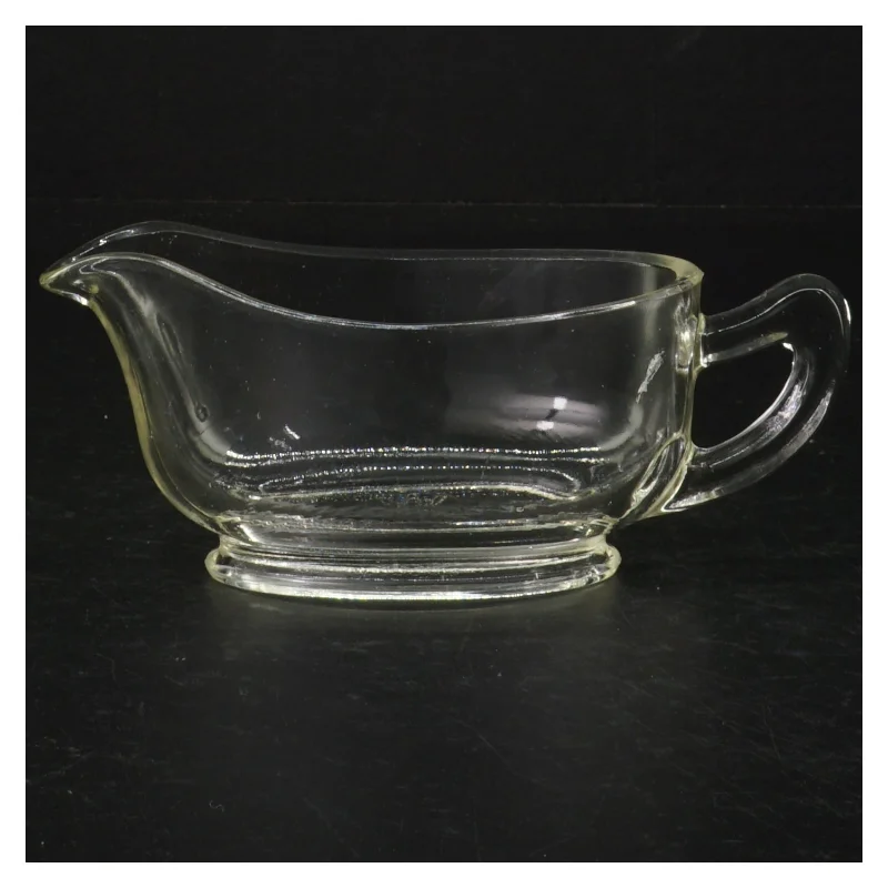 Gennemsigtig glas saucebåd fra Pyrex (str. 17 x. 7 cm)