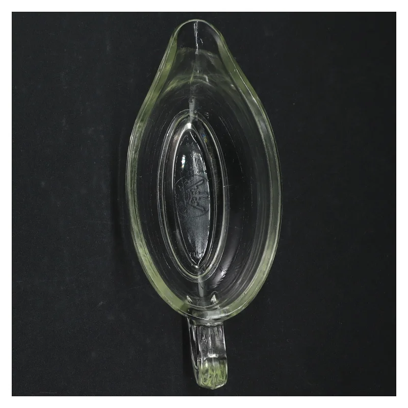 Gennemsigtig glas saucebåd fra Pyrex (str. 17 x. 7 cm)