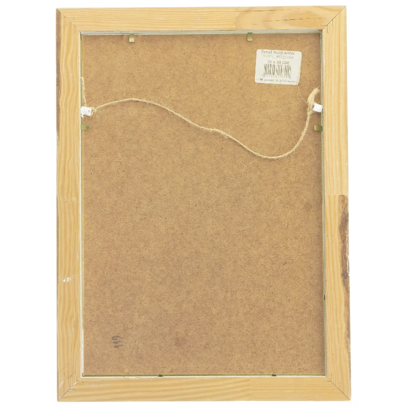 Indrammet illustration med blomsterdesign (str. 21x30 cm)