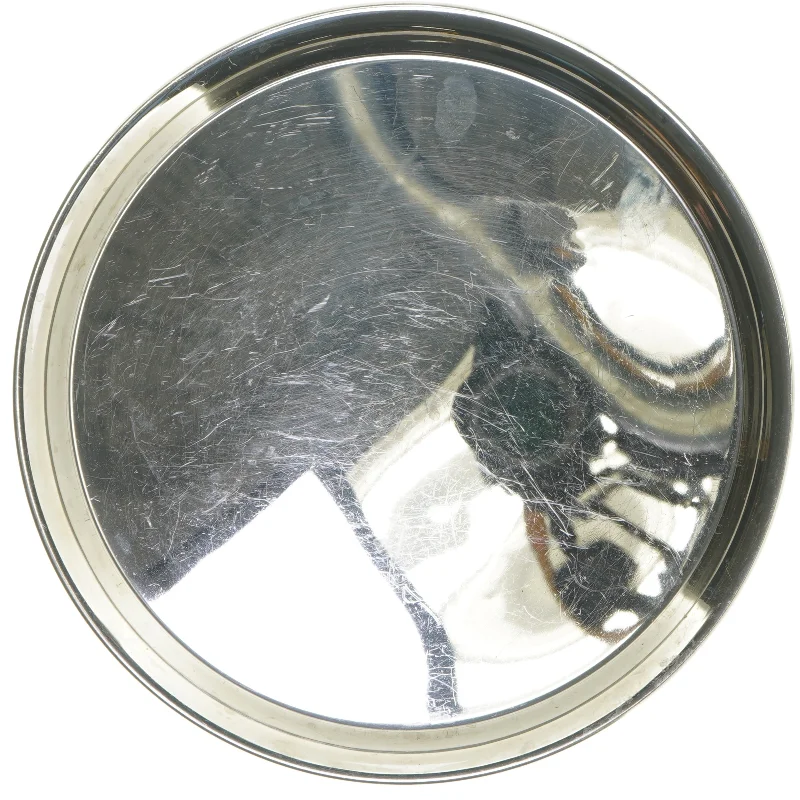 Rund, rustfrit stål fad (str. Ø 29,5 cm)