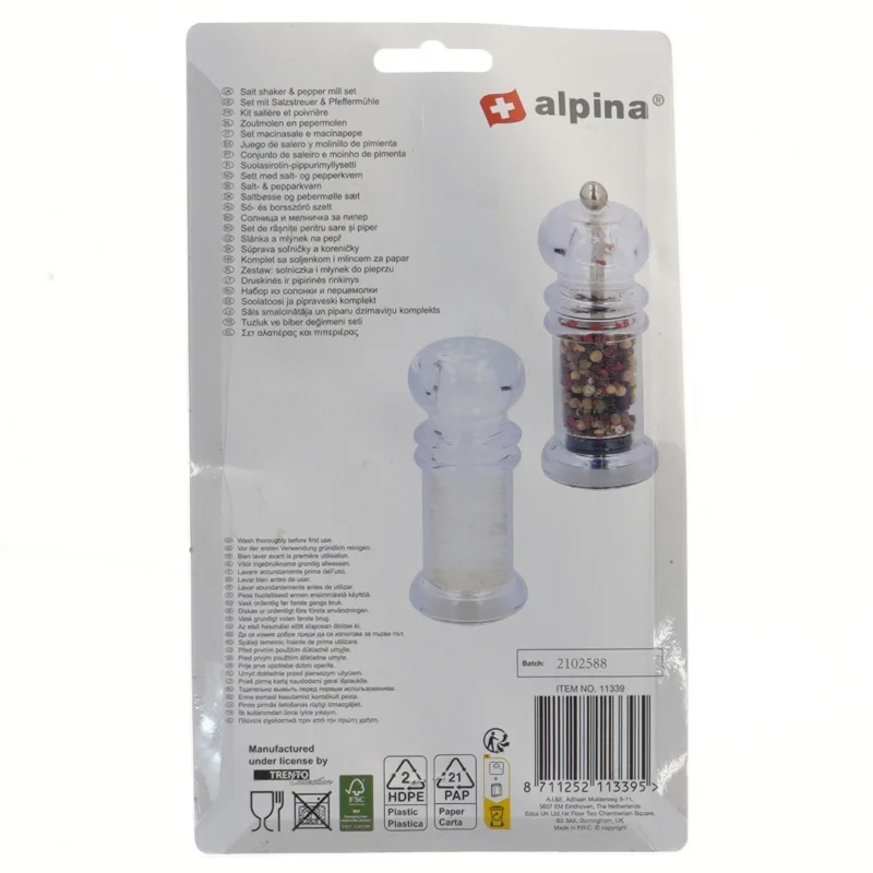 Alpina salt- og peberkværn sæt fra Alpina