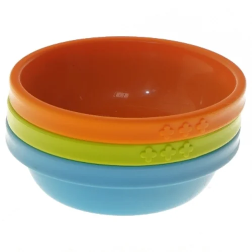 Farvede IKEA plastikskåle sæt, 3 stk fra IKEA (str. 3 styk, ø 13 cm)