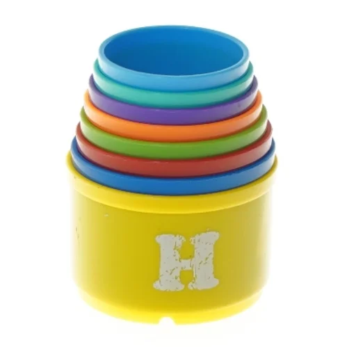 Farverige stablekopper (str. 7,5-5 cm)