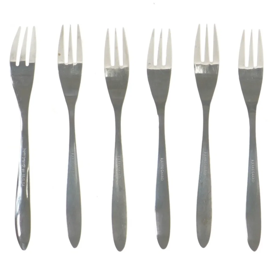 Sæt med 6 dessertgafler fra Bjerregaard (str. 6 styk, 15 cm)