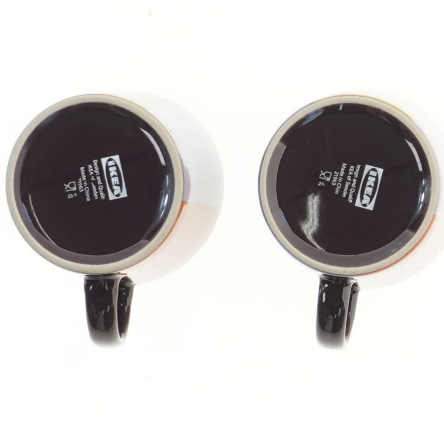 Sæt af farvede krus fra IKEA (str. 9x9 cm)