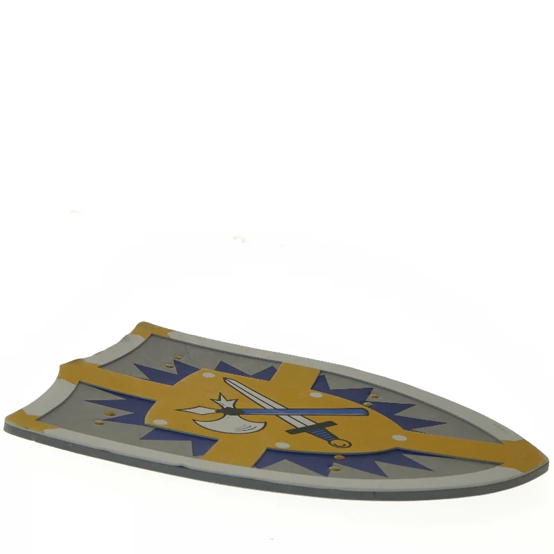 Børneskjold med sværd og økse motiv (str. 46x31 cm)