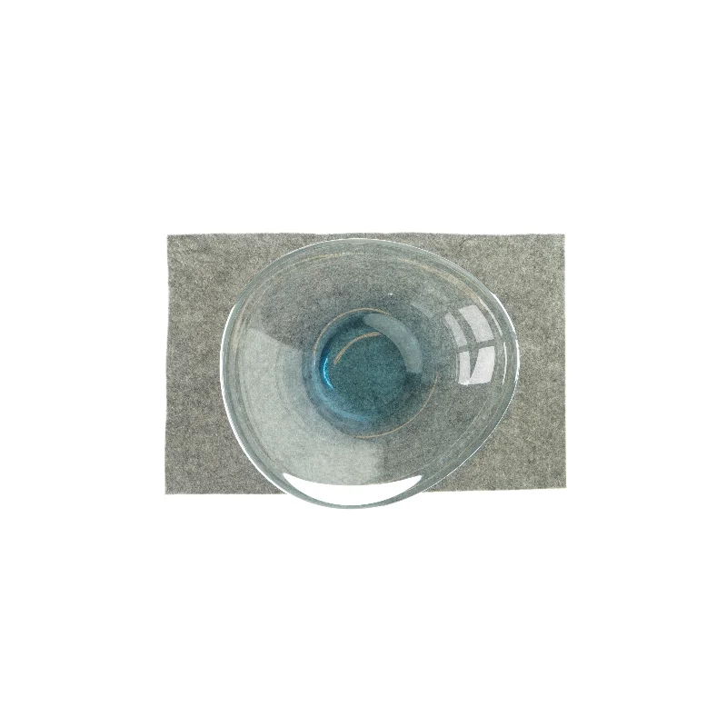 Halmegaard skål i blåt glas