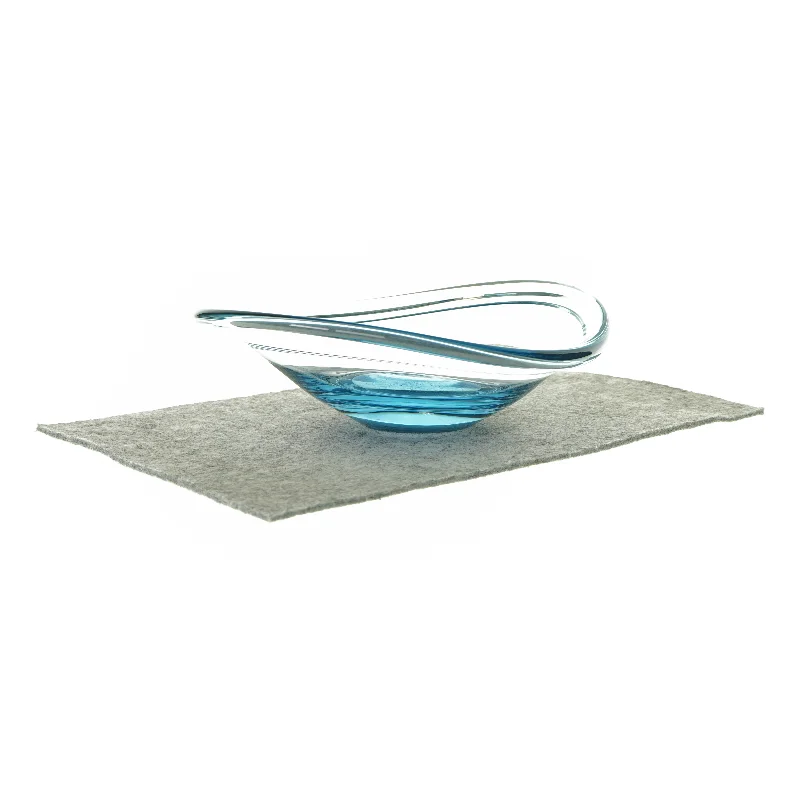 Halmegaard skål i blåt glas