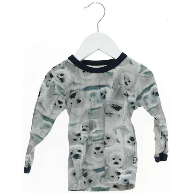 Langærmet bluse med sælprint fra 808 (str. 80)