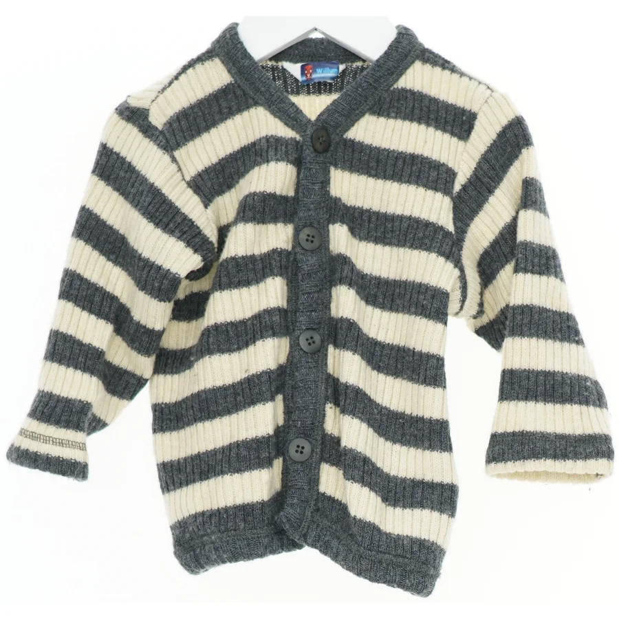 Strikket cardigan med striber fra Joha (str. 80)