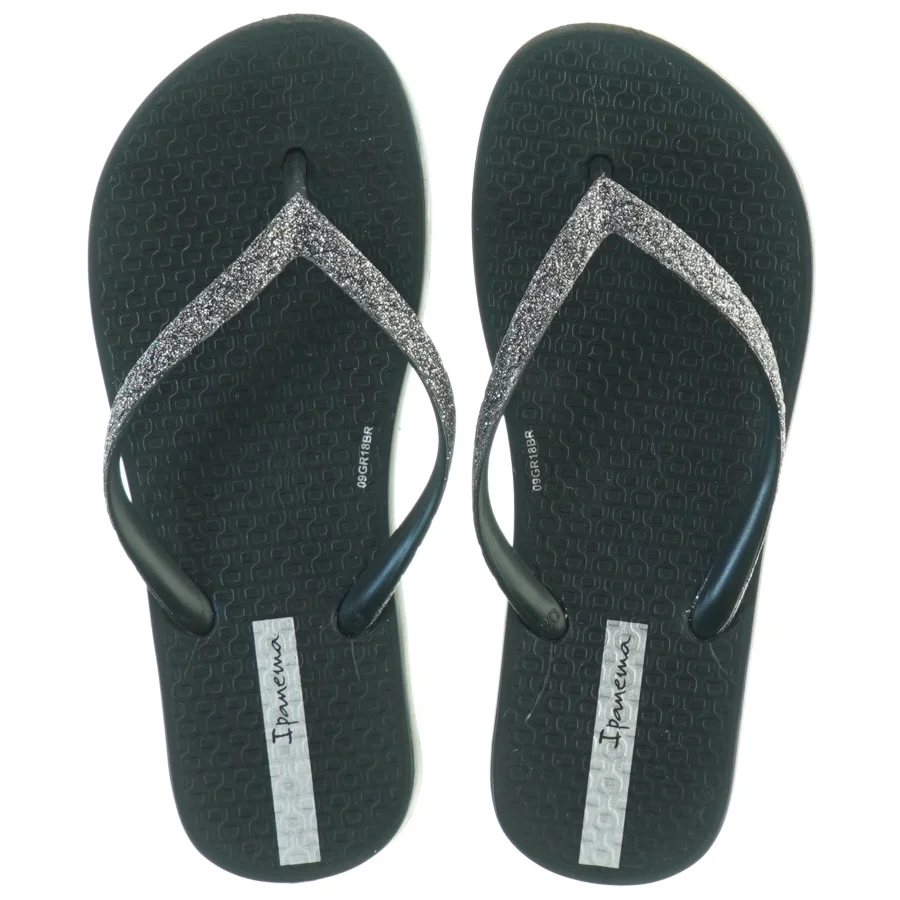 Sorte flip-flops med glitter fra Ipanema (str. 31)