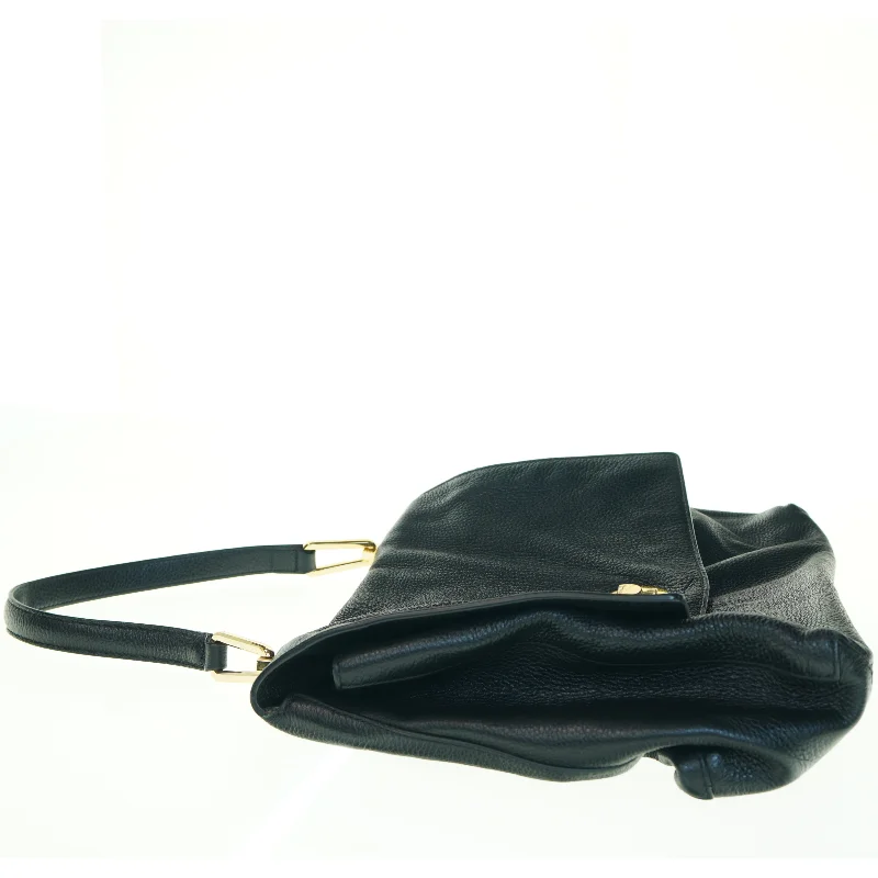 Liya Sort skuldertaske i læder fra Coccinelle (str. 35 x 32 cm)