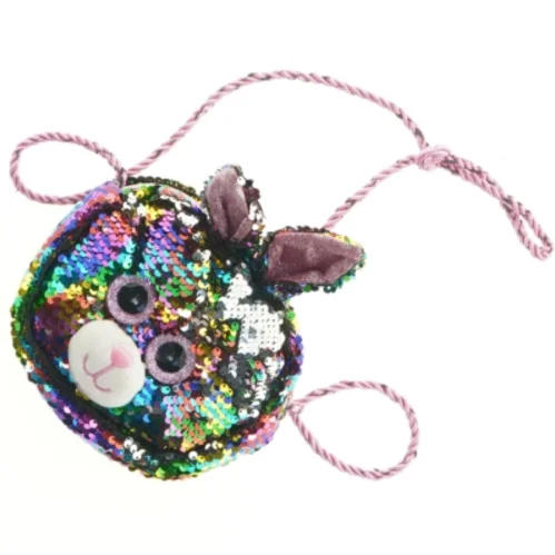 Paliettebeklædt taske i form af hare