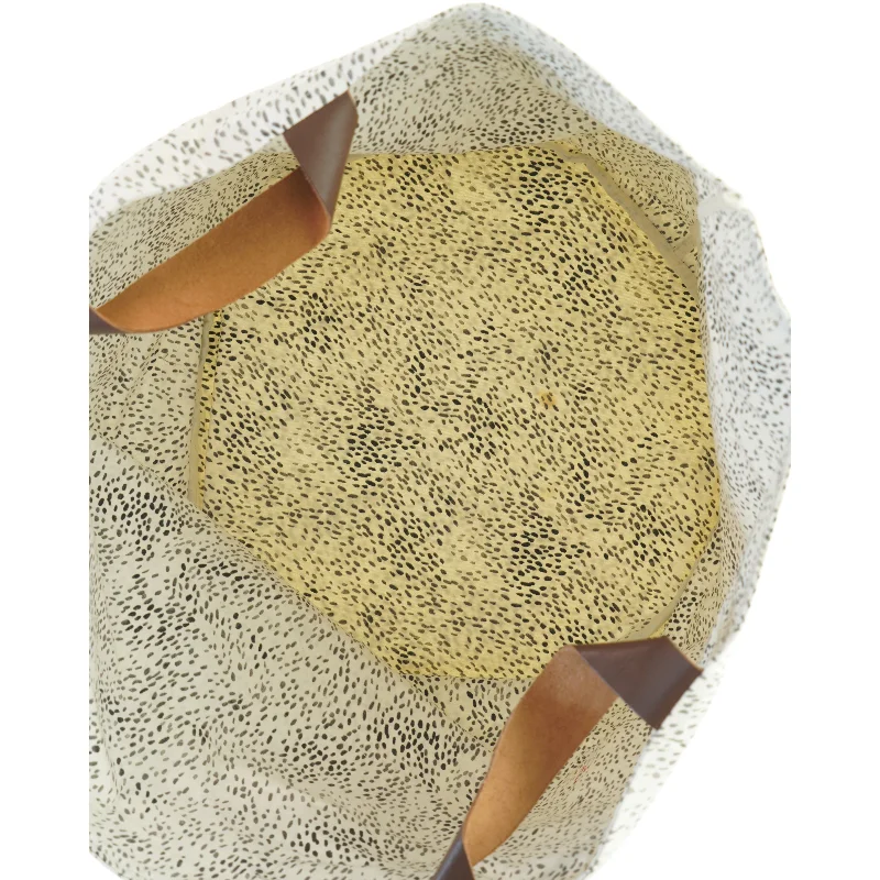 Elodie Details stof kurv med læderhanke (str. Ø. 47 cm. h. 45 cm)