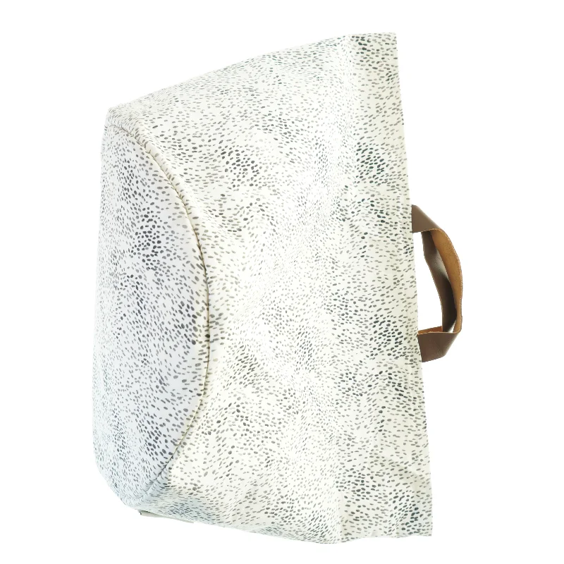 Elodie Details stof kurv med læderhanke (str. Ø. 47 cm. h. 45 cm)