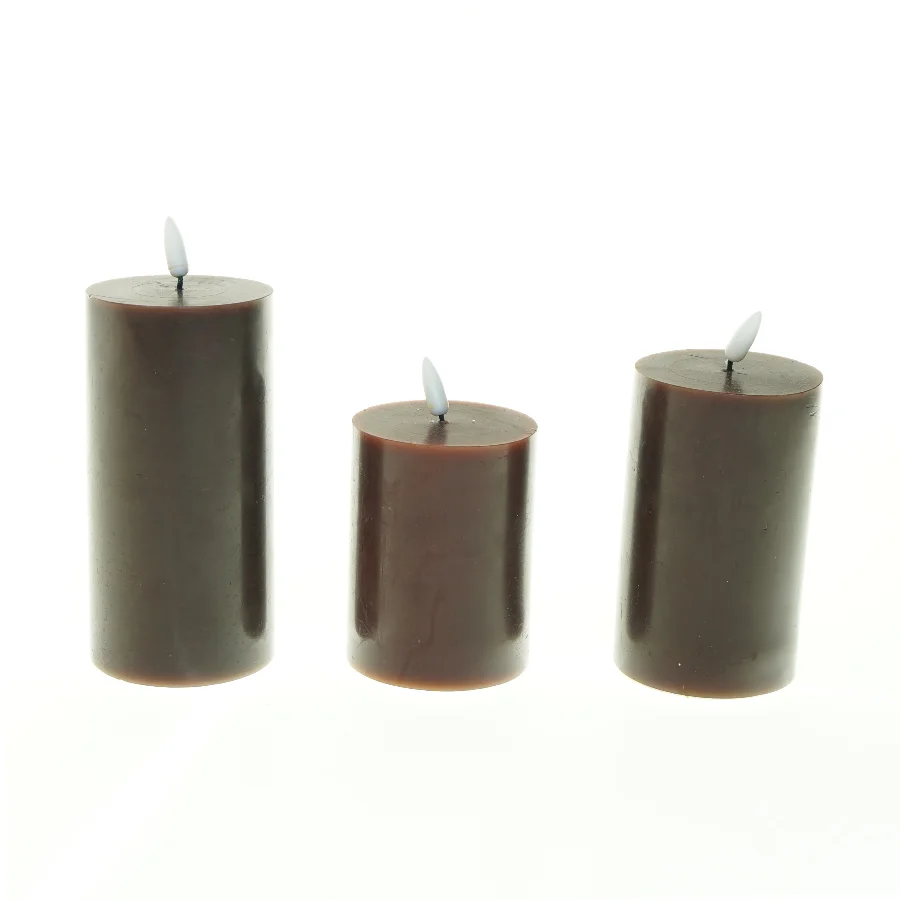 Stearinlys (str. H. 10-15 cm ø. 7,5 cm)