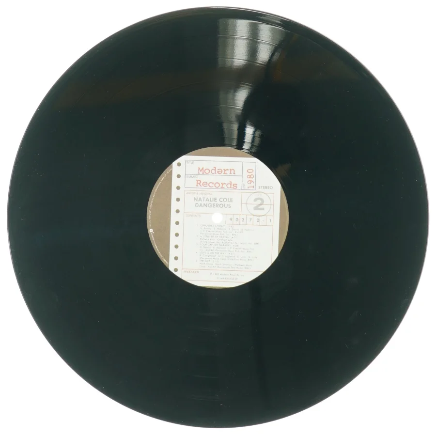 Natalie Cole, dangerous fra Modern Records (str. 30 cm)