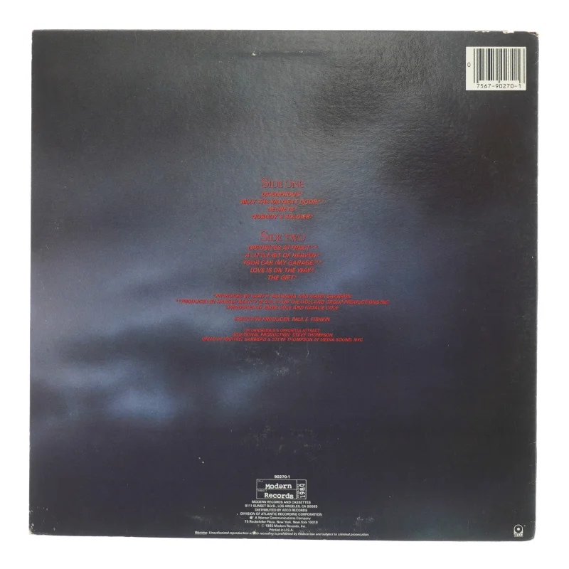 Natalie Cole, dangerous fra Modern Records (str. 30 cm)