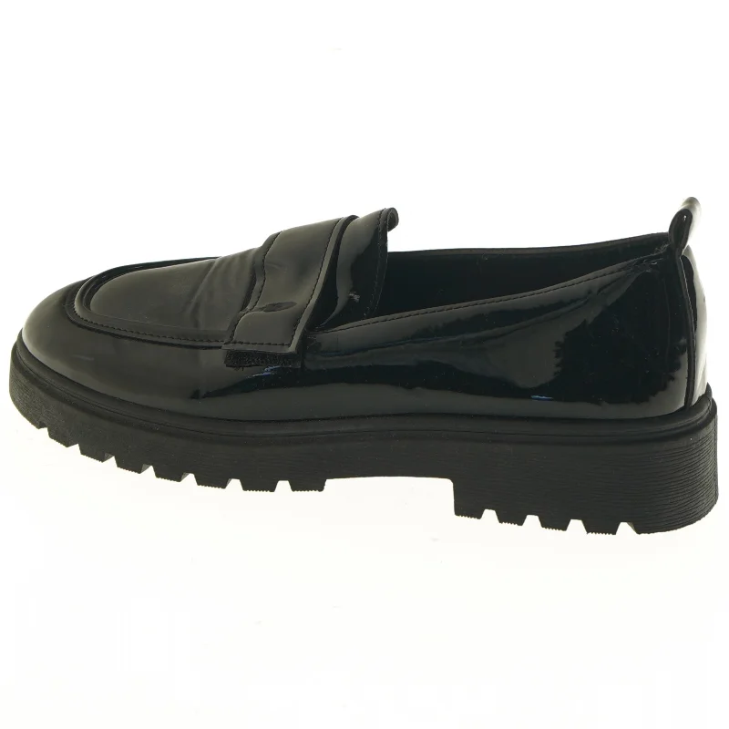 Sorte lak loafers, størrelse 39 